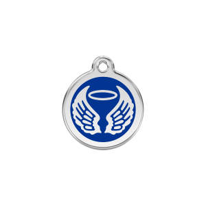 Médaille chat Ailes d'anges Bleu foncé Taille S