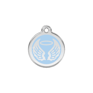 Médaille chat Ailes d'anges Bleu clair Taille S