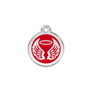 Médaille chat Ailes d'anges Rouge Taille S