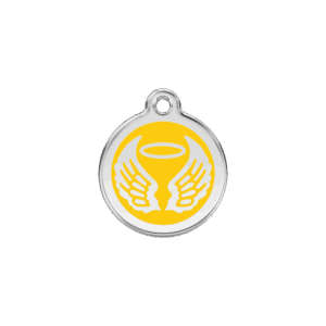 Médaille chat Ailes d'anges Jaune Taille S