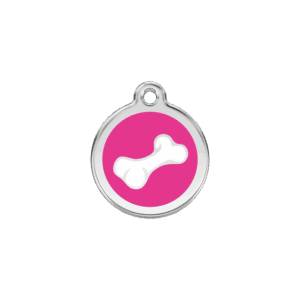 Médaille chat Os dessin animé Rose S 20mm