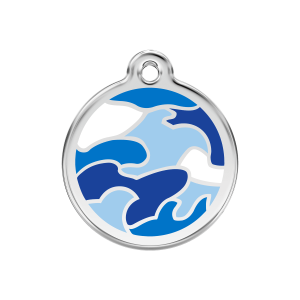 Médaille chien camouflage bleu foncé Taille M