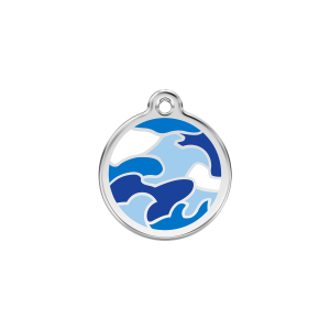 Médaille chat camouflage bleu foncé Taille S