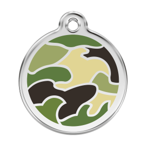 Médaille chien camouflage vert Taille L Red Dingo