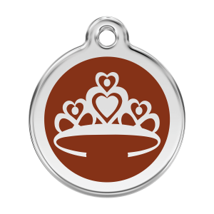 Médaille chien Couronne Brun L 38mm Red Dingo