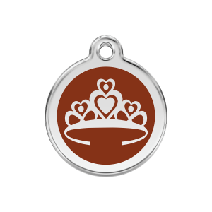 Médaille chien Couronne Brun M 30mm Red Dingo