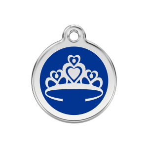 Médaille chien Couronne Bleu foncé M 30mm Red Dingo