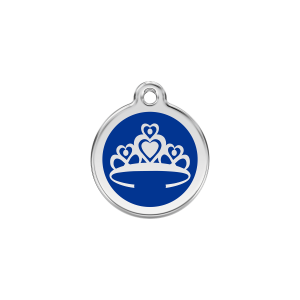 Médaille chat Couronne Bleu foncé S 20mm 7g