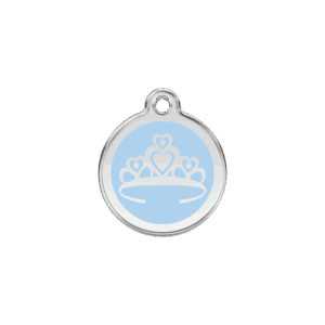 Médaille chat Couronne Bleu clair S 20mm