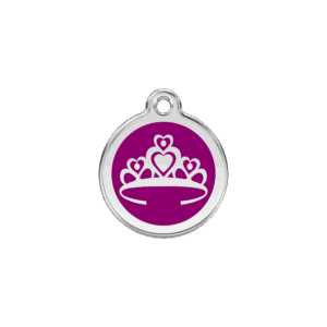Médaille chat Couronne Violet S 20mm