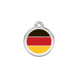 Médaille chat drapeau allemand Taille S - Émail et acier inoxydable