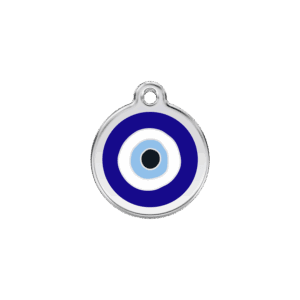 Médaille chat Mauvais œil Bleu foncé Taille S