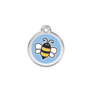 Médaille chat Bourdon Bleu Clair Taille S émail et acier inoxydable