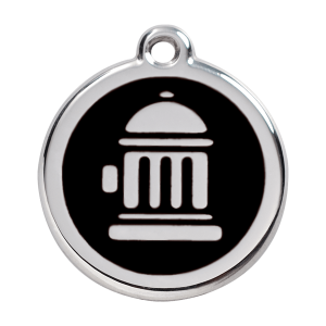 Médaille chien Bouche d'incendie Noir Taille L