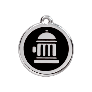 Médaille chien Bouche d'incendie Noir Taille M
