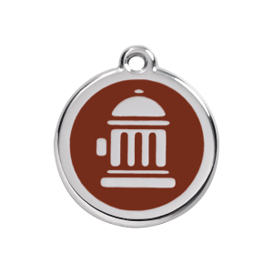 Médaille chien Bouche d'incendie Brun Taille M