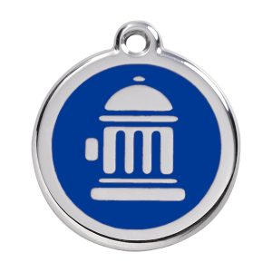 Médaille chien Bouche d'incendie Bleu foncé Taille L