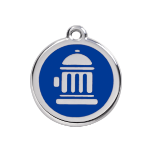 Médaille chien Bouche d'incendie Bleu foncé Taille M
