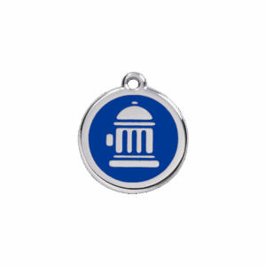 Médaille chat Bouche d'incendie Bleu foncé S 20mm