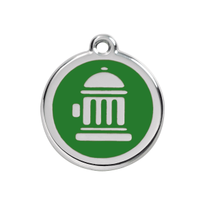 Médaille chien Bouche d'incendie Vert Taille M