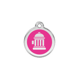 Médaille chat Bouche d'incendie Rose vif S 20mm