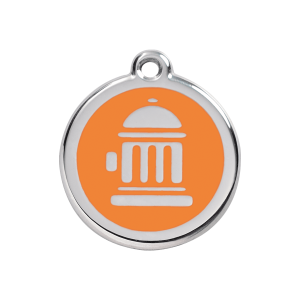 Médaille chien Bouche d'incendie Orange Taille M