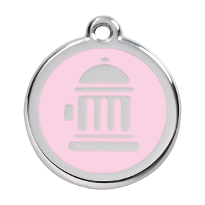 Médaille chien Bouche d'incendie Rose Taille L