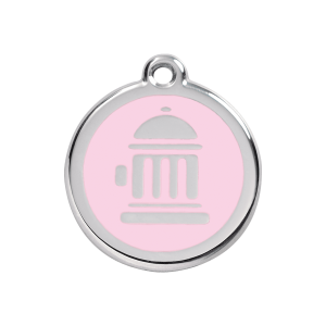 Médaille chien Bouche d'incendie Rose Taille M