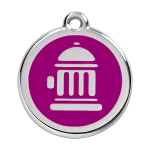 Médaille chien Bouche d'incendie Violet Taille L
