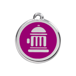 Médaille chien Bouche d'incendie Violet Taille M