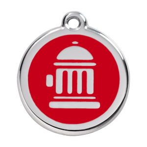 Médaille chien bouche d'incendie rouge Taille L
