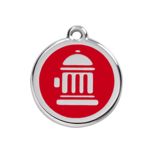 Médaille chien Bouche d'incendie Rouge Taille M