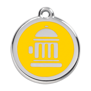 Médaille chien Bouche d'incendie Jaune Taille L