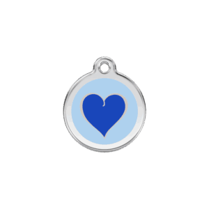 Médaille chat Coeur Color Marine Taille S