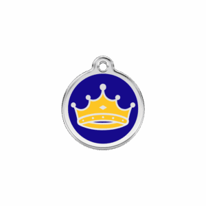 Médaille chat roi émail bleu foncé Taille S