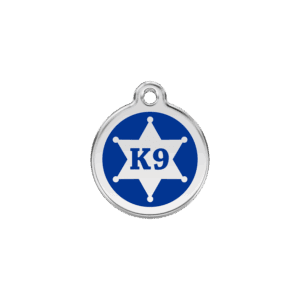 Médaille chat K9 Shérif Bleu foncé Taille S