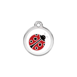 Médaille chat coccinelle Taille S émail et acier inoxydable
