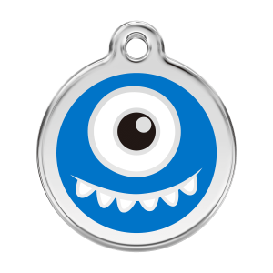 Médaille chien Monstre Bleu foncé Taille L
