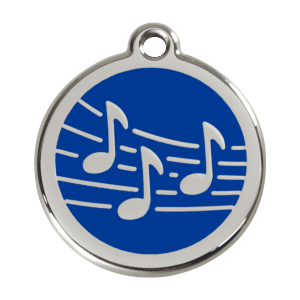 Médaille chien musique Bleu foncé Taille L