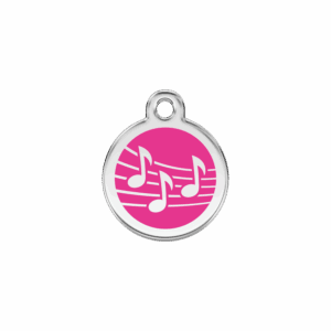 Médaille chat Musique Rose vif S 20mm Red Dingo