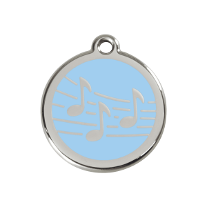 Médaille chien Musique bleu clair Taille M