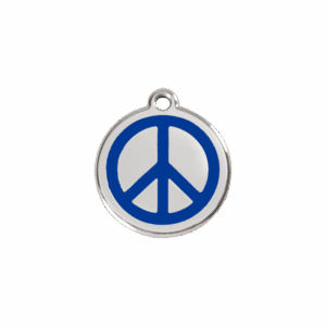 Médaille chat Paix S émail bleu foncé Red Dingo