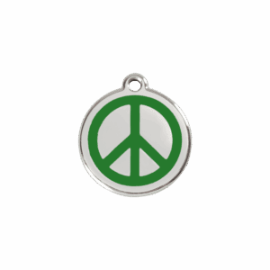 Médaille chat Paix S émail vert Red Dingo