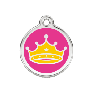 Médaille chien Reine Rose vif Taille M