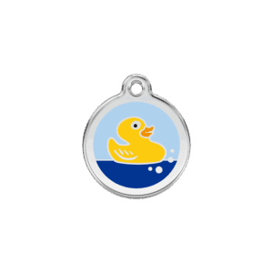 Médaille chat Canard en caoutchouc bleu clair Taille S