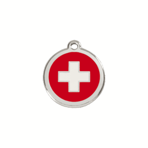 Médaille chat Croix Suisse Rouge Taille S