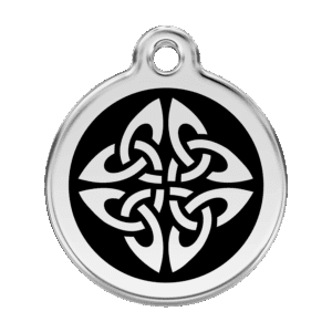 Médaille chien flèches tribales noire taille L