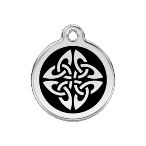 Médaille chien flèches tribales noire taille M