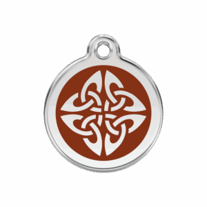 Médaille chien flèches tribales brun M