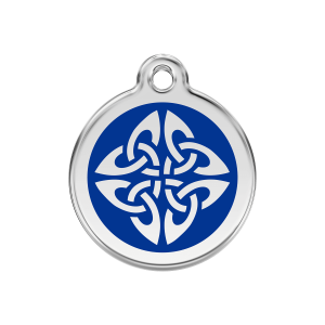 Médaille chien flèches tribales bleu foncé taille M